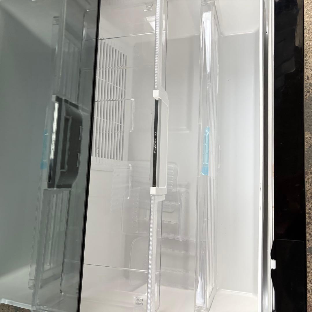 岸170 R-WXC74N 735L 大型 ブラック 冷蔵庫 両開き