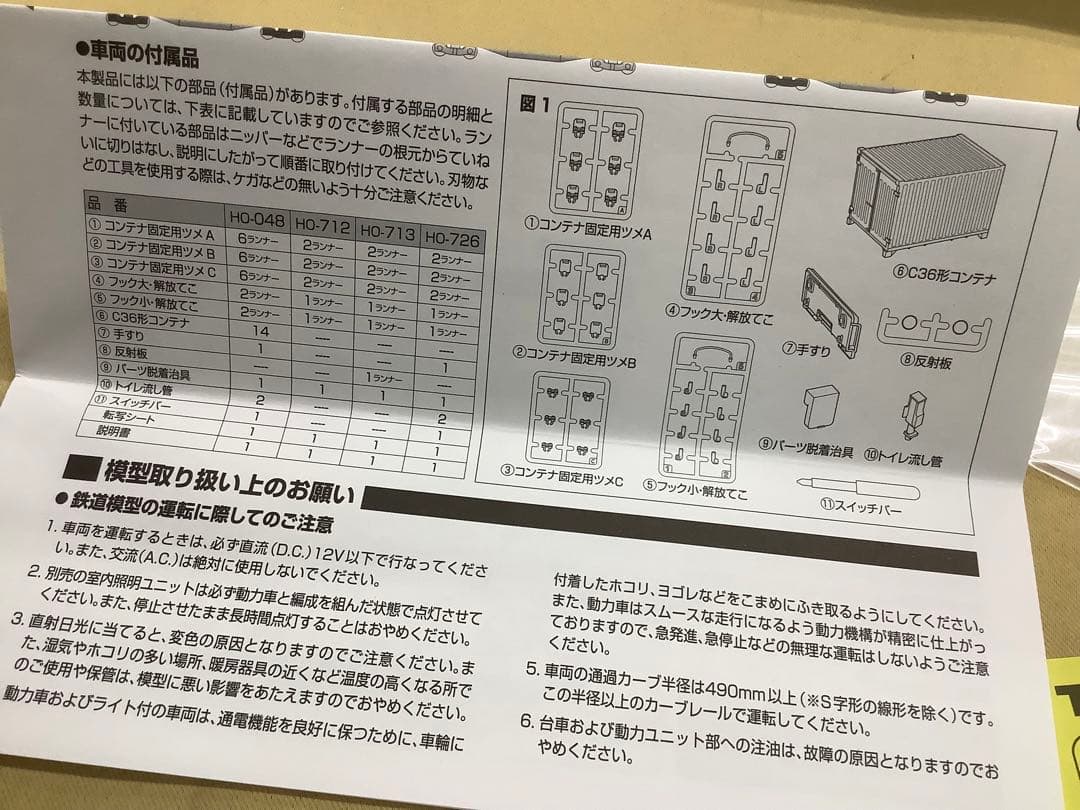 TOMIX HOゲージ HO-713 コキ50000形(コンテナ無グレー)2両