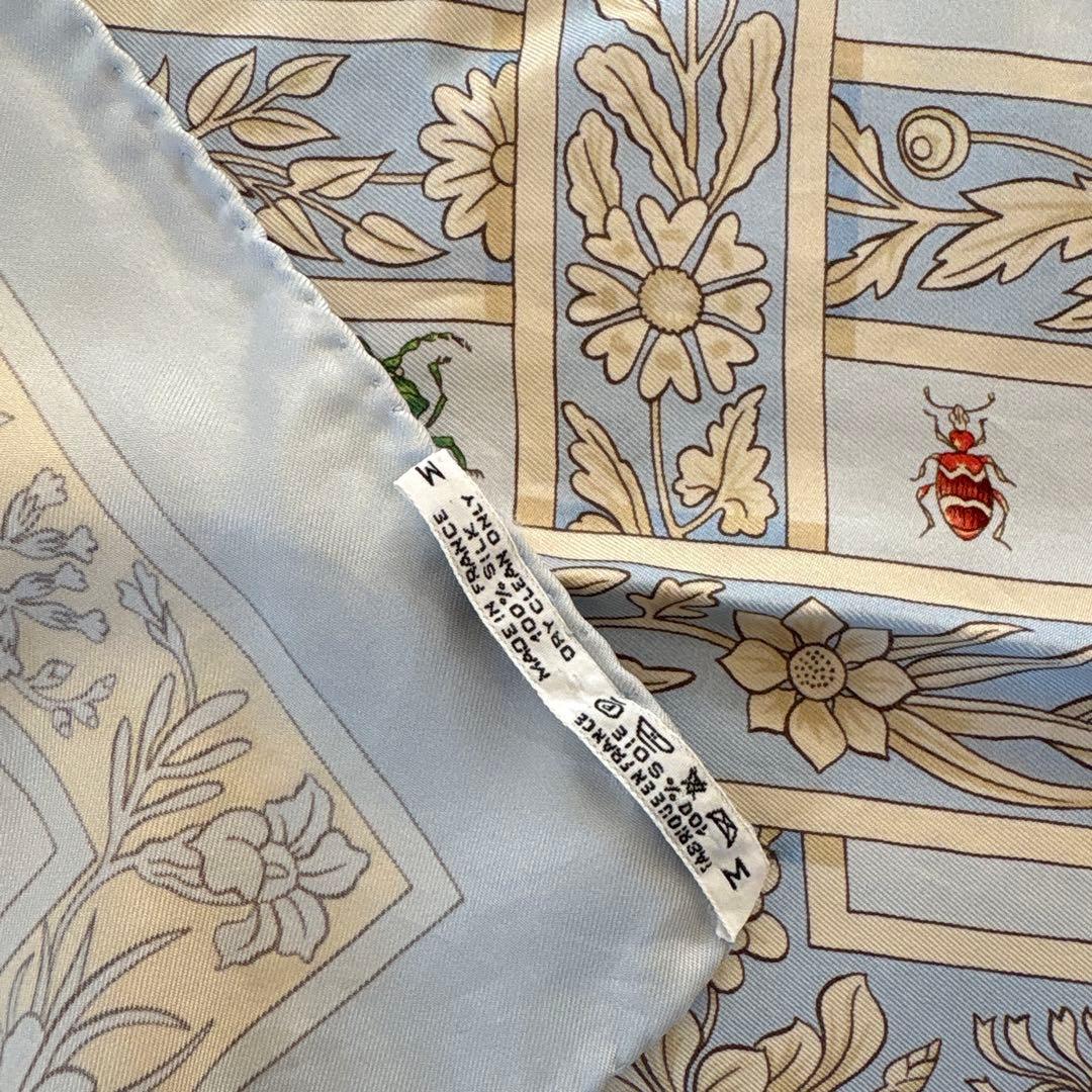 HERMES カレ90 夏の宝石 joyaux de LETE 蝶 ブルー