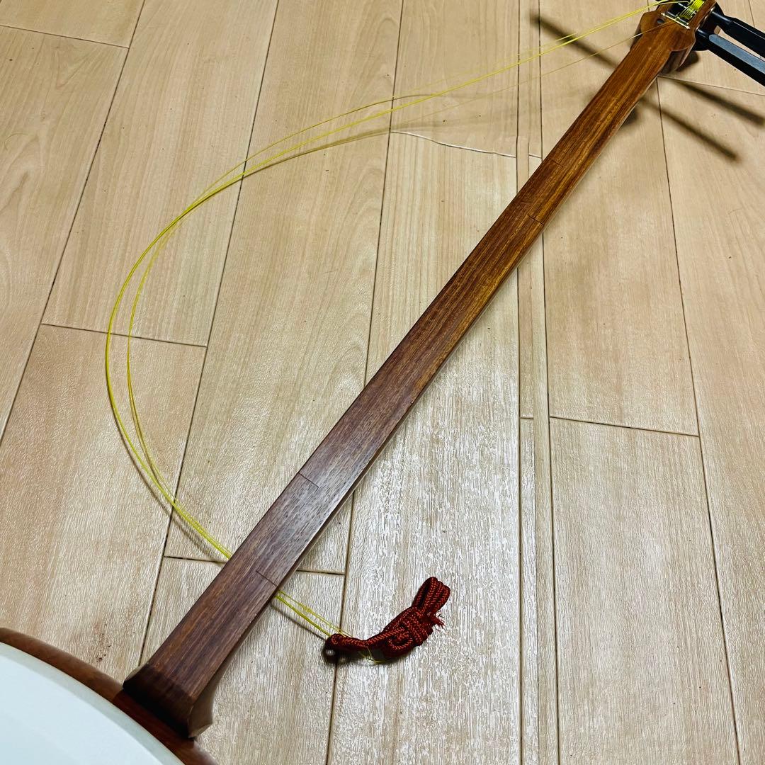 三味線　花梨　中棹　バチ ハードケース付き