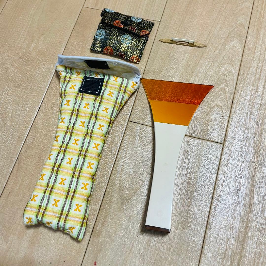 三味線　花梨　中棹　バチ ハードケース付き