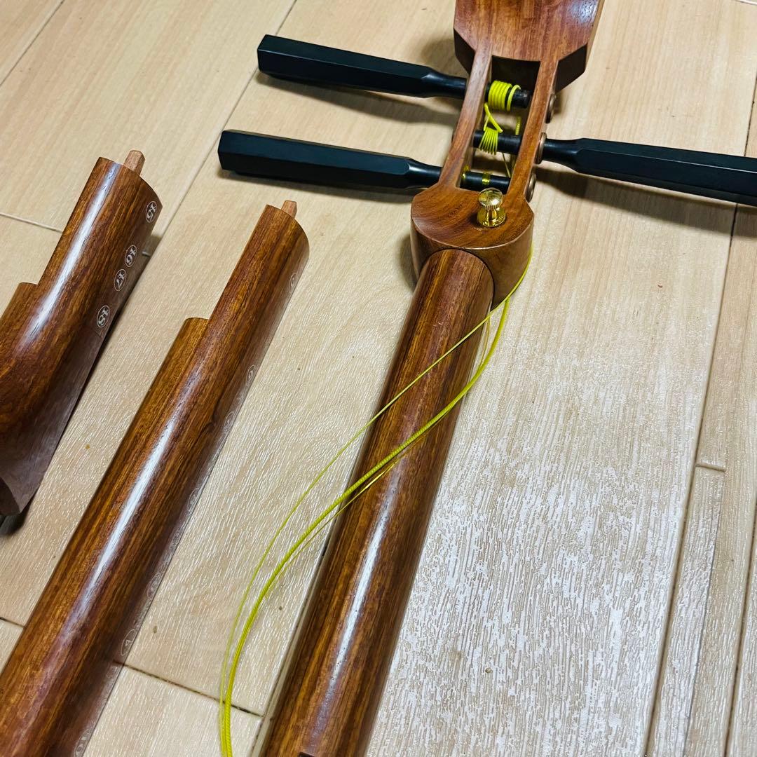 三味線　花梨　中棹　バチ ハードケース付き