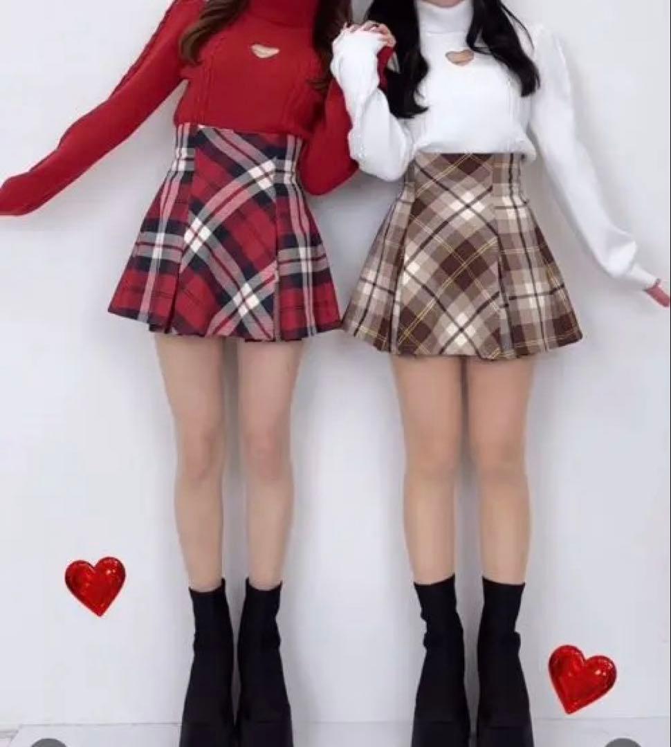 フレアチェックスカート ミシェルマカロン SMD0280 - メルカリ