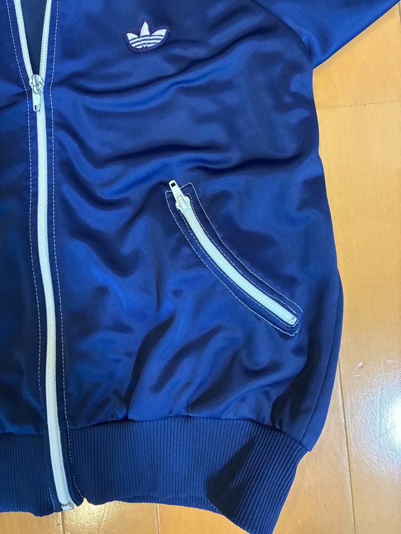 80s adidas 曲がりポケットトラックジャケット smile pocket