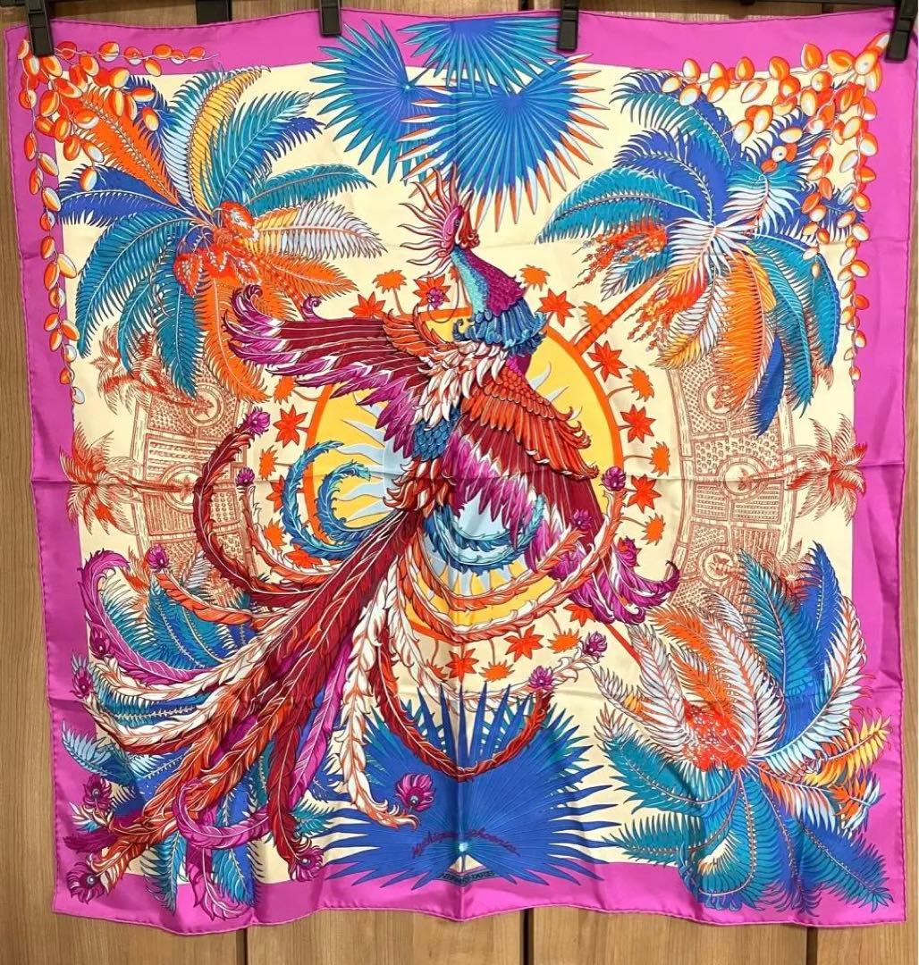 エルメス スカーフ カレ90 Mythiques 売れ筋 Phoenix 不死鳥の神話