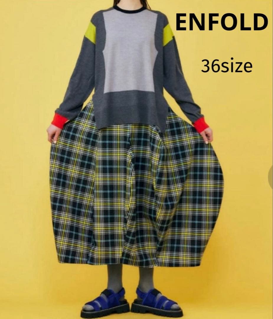 極美品☆ENFOLD バルーンスカートBALLOON-SKIRT チェック 36 - メルカリ