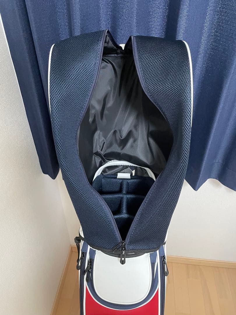 【最終値引き】new balance キャディバッグ ホワイト/ネイビー/レッド