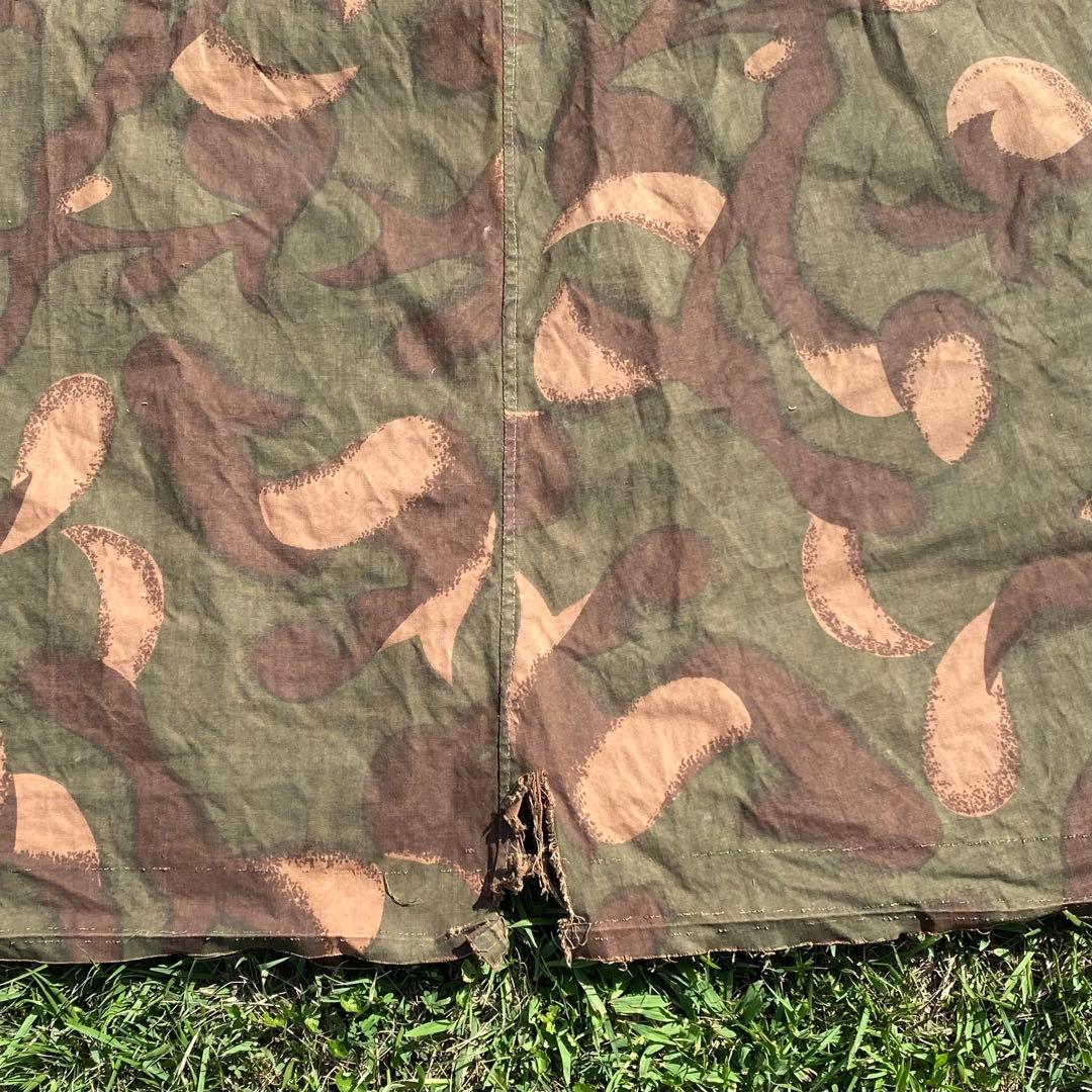 【ダメージ大】ハンガリー軍　軍幕　ポンチョ　１枚③　 迷彩　ハリケーンカモ