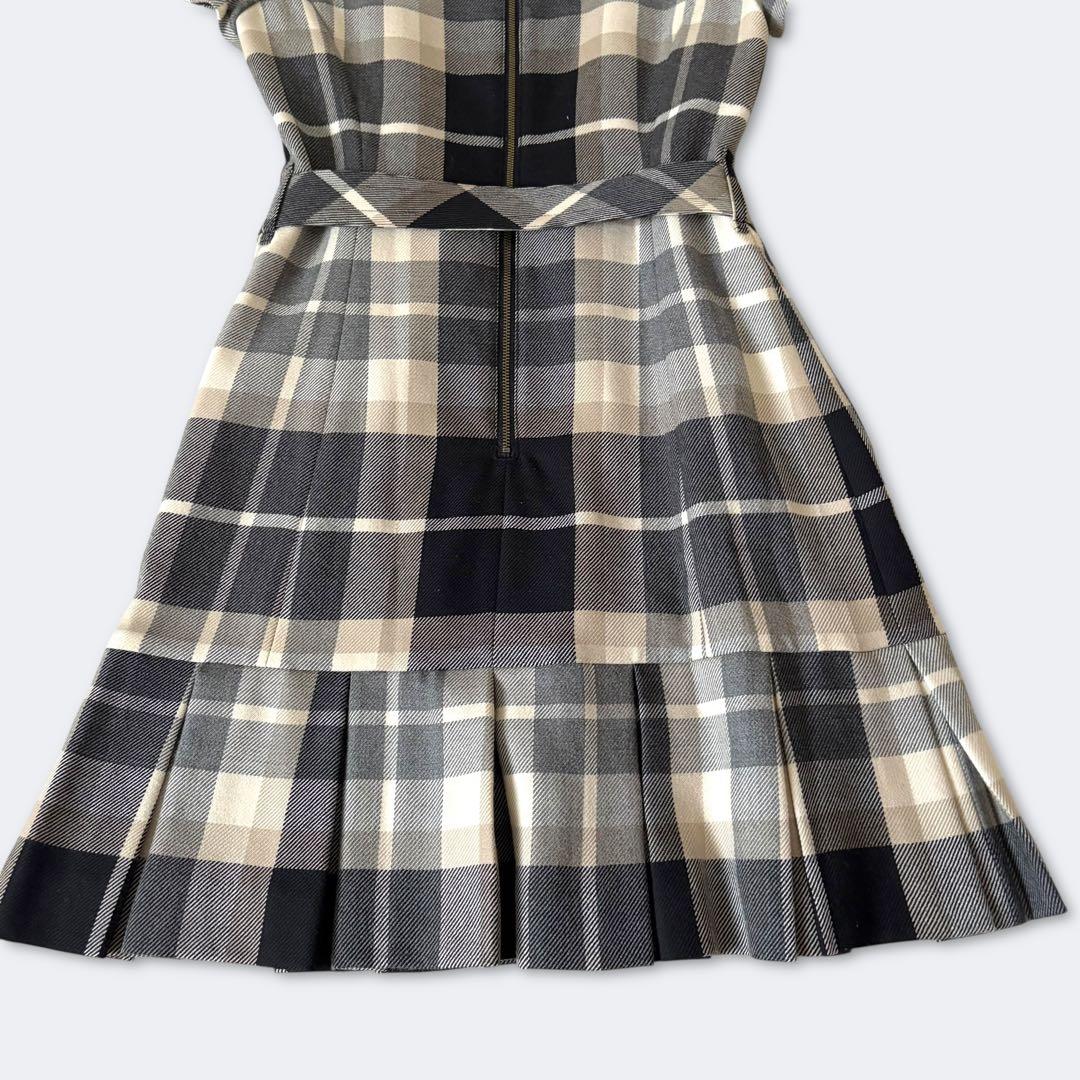 極美品 バーバリーブルーレーベル チェック ワンピース ベルト