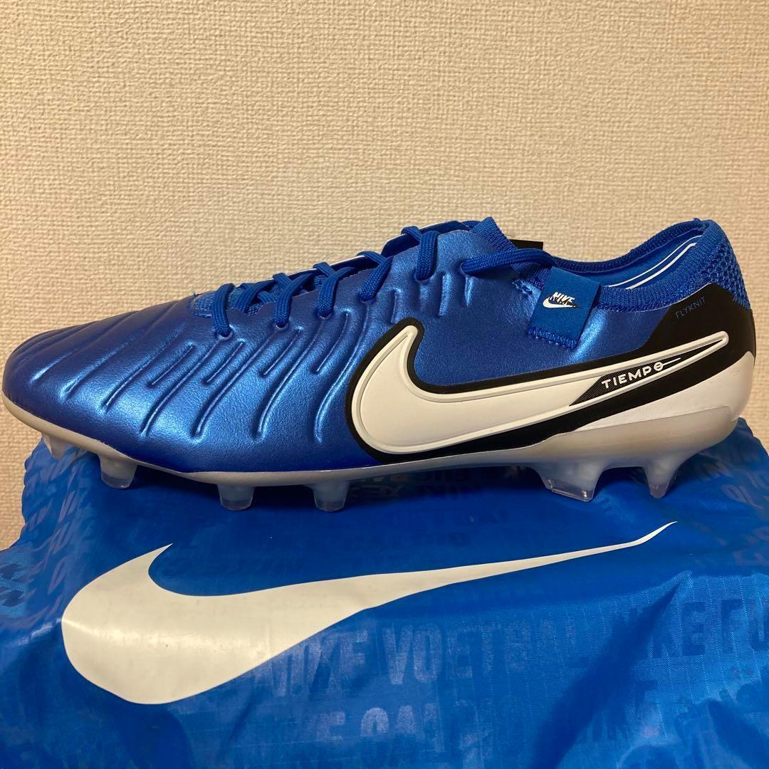 NIKEティエンポレジェンド10エリートFG 天然芝 青 スパイク 27.5cm