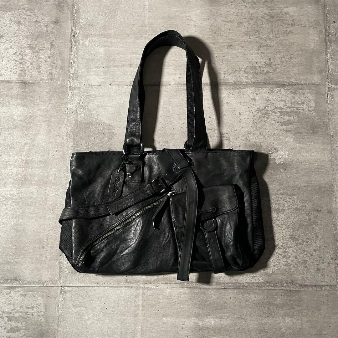 y2k opium レザー ワンショルダーバッグ ギミック パンク 平成ギャル男