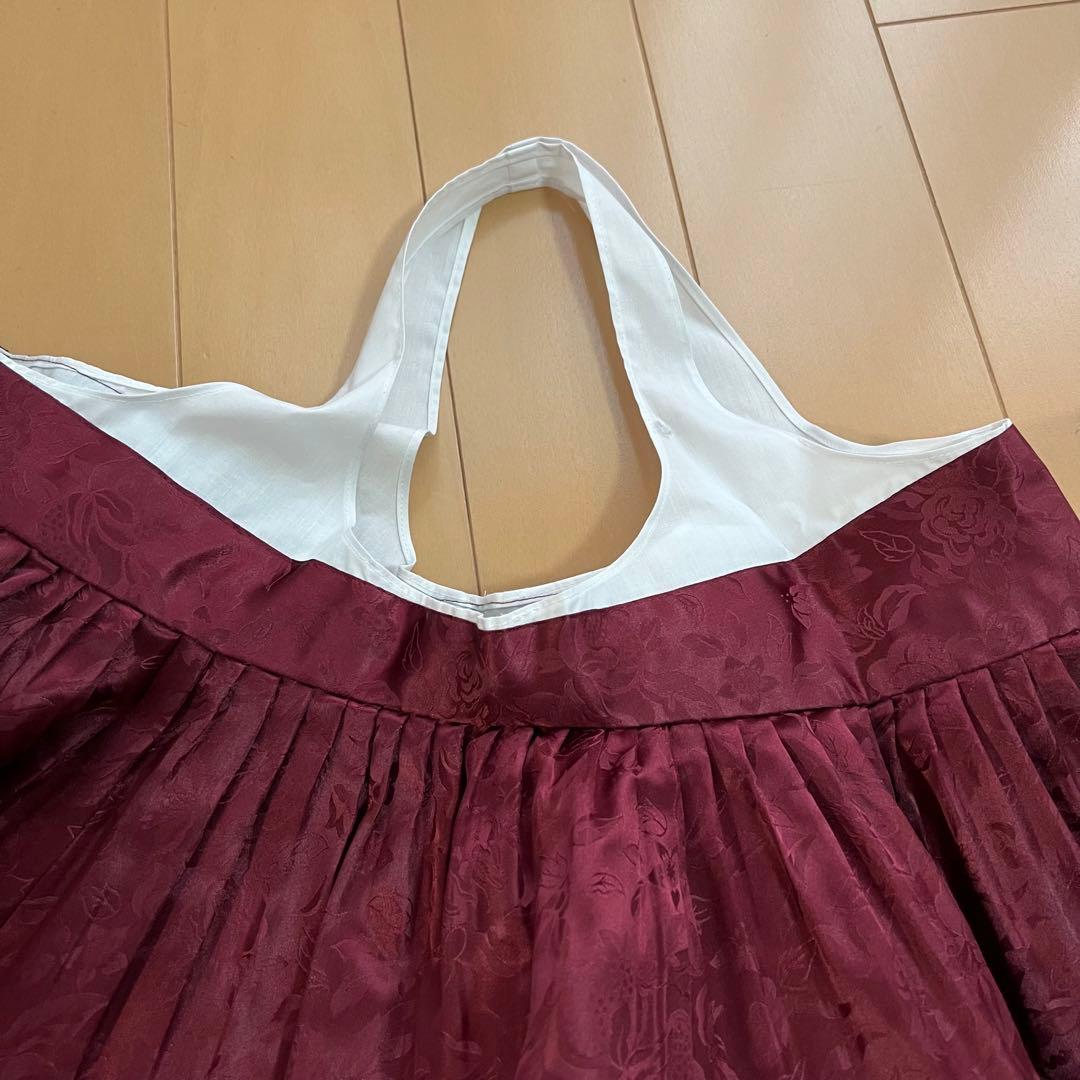 り*ん様 室内着用のみ ほぼ新品 チマ チョゴリ シルク 絹 ピンク系 バッグ付