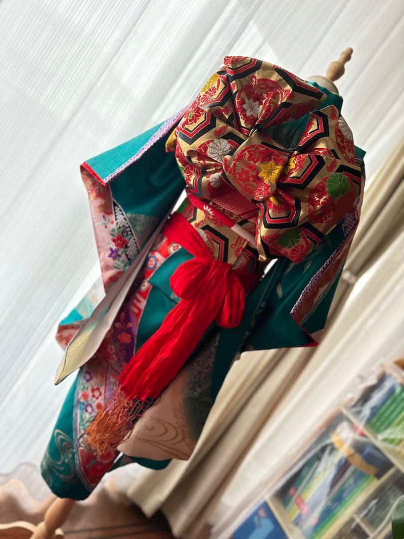 プーさん様専用7歳用七五三フルセット ピーコックグリーン 5点セット