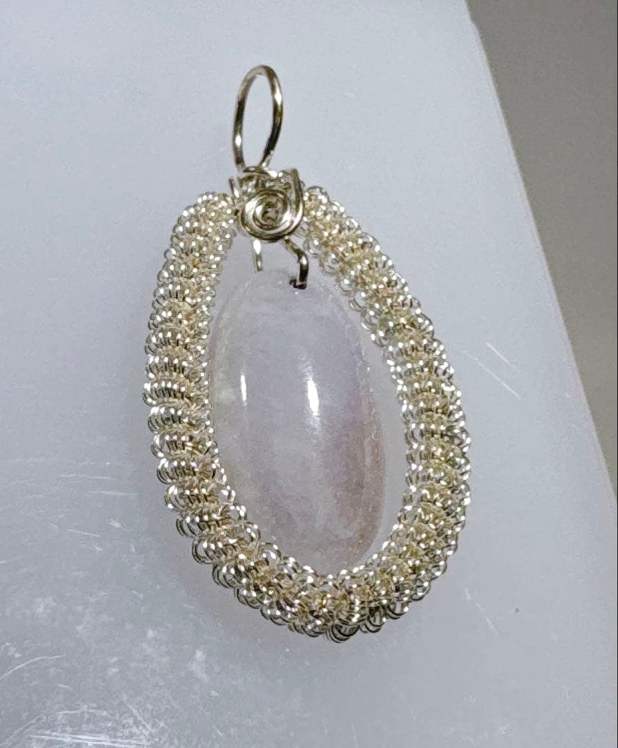 ワイヤーハックマナイトペンダントブラックスピネルネックレスNO25