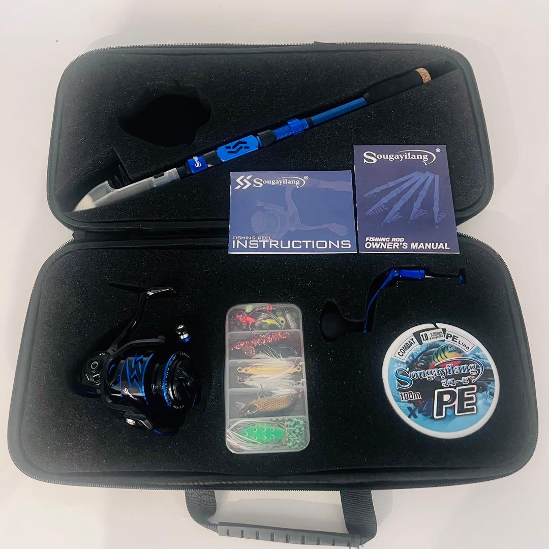 Sougayilang 釣り竿リールコンボ ポータブル伸縮釣りポール