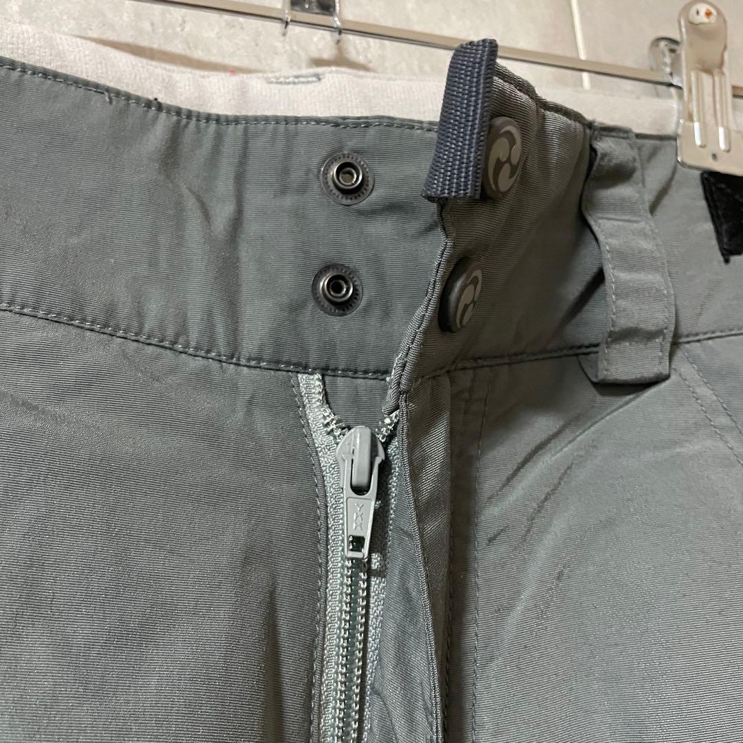 burtonバートンスキーパンツスノーボードウェアズボン下灰色グレー刺繍ロゴ希少