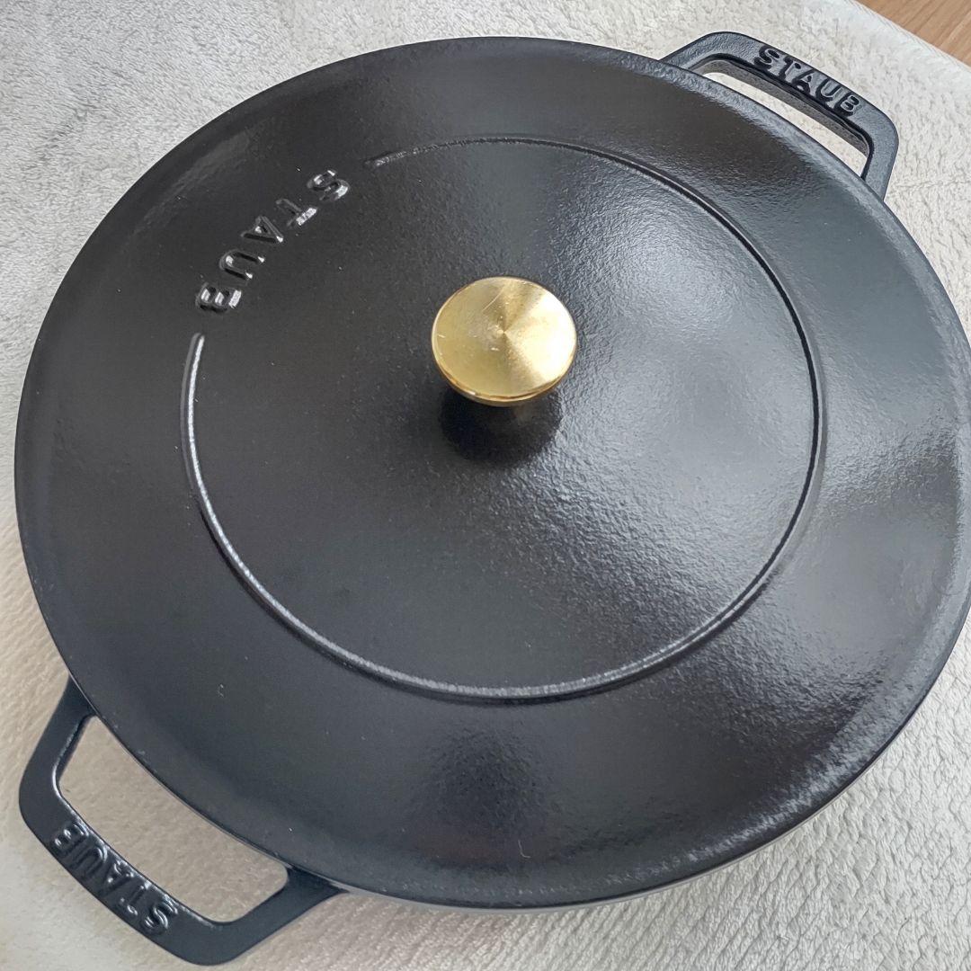 STAUB ブレイザーソテーパン 鋳鉄 両手鍋 26cm 黒