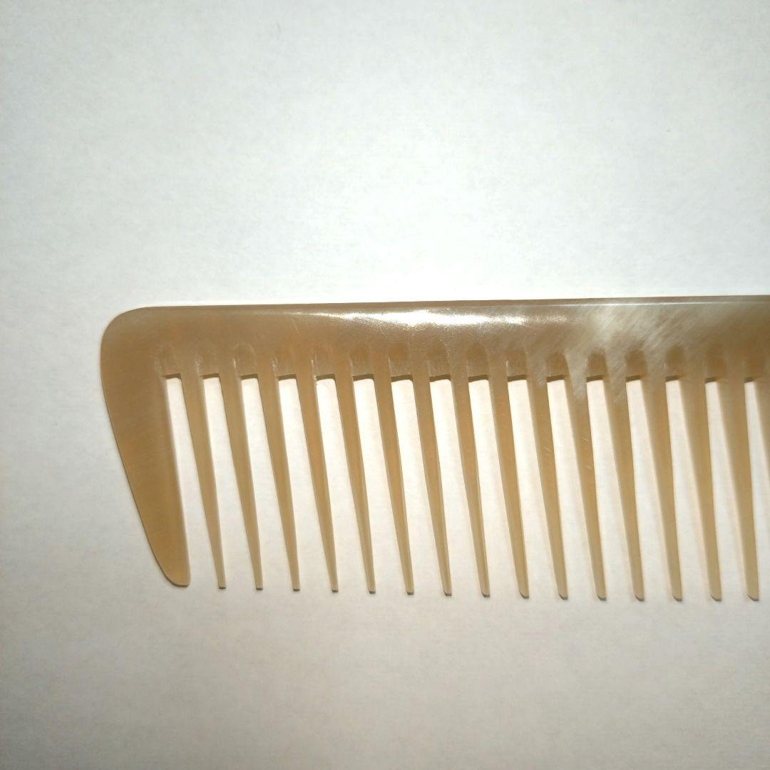 新品 未使用 希少 マルヤ誂 水牛角櫛 特大角度手付 理容櫛