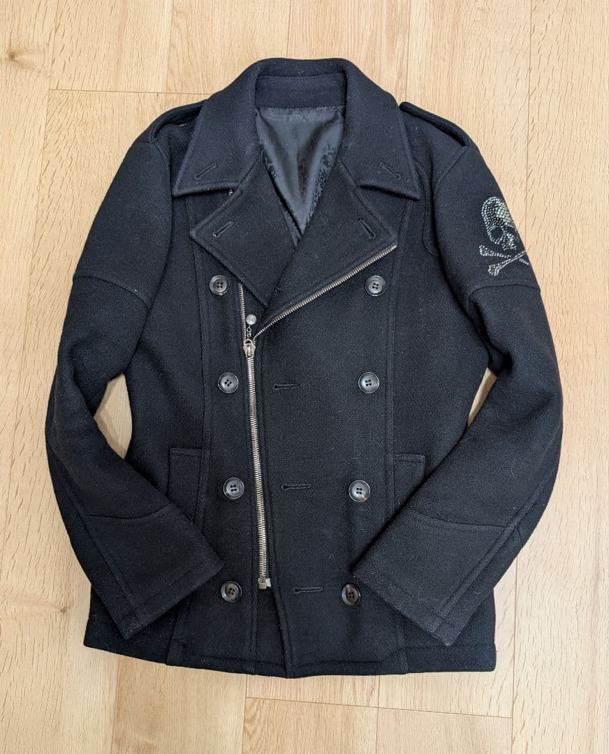 ROEN ロエンメルトン Pコート ライダース ジャケット 46