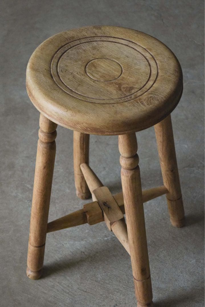 アンティーク　木製スツール