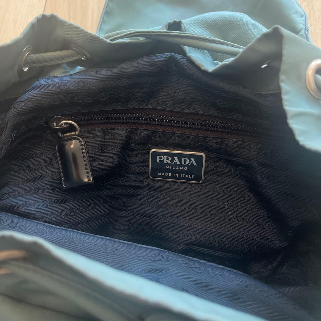PRADA リュック ブルー 水色