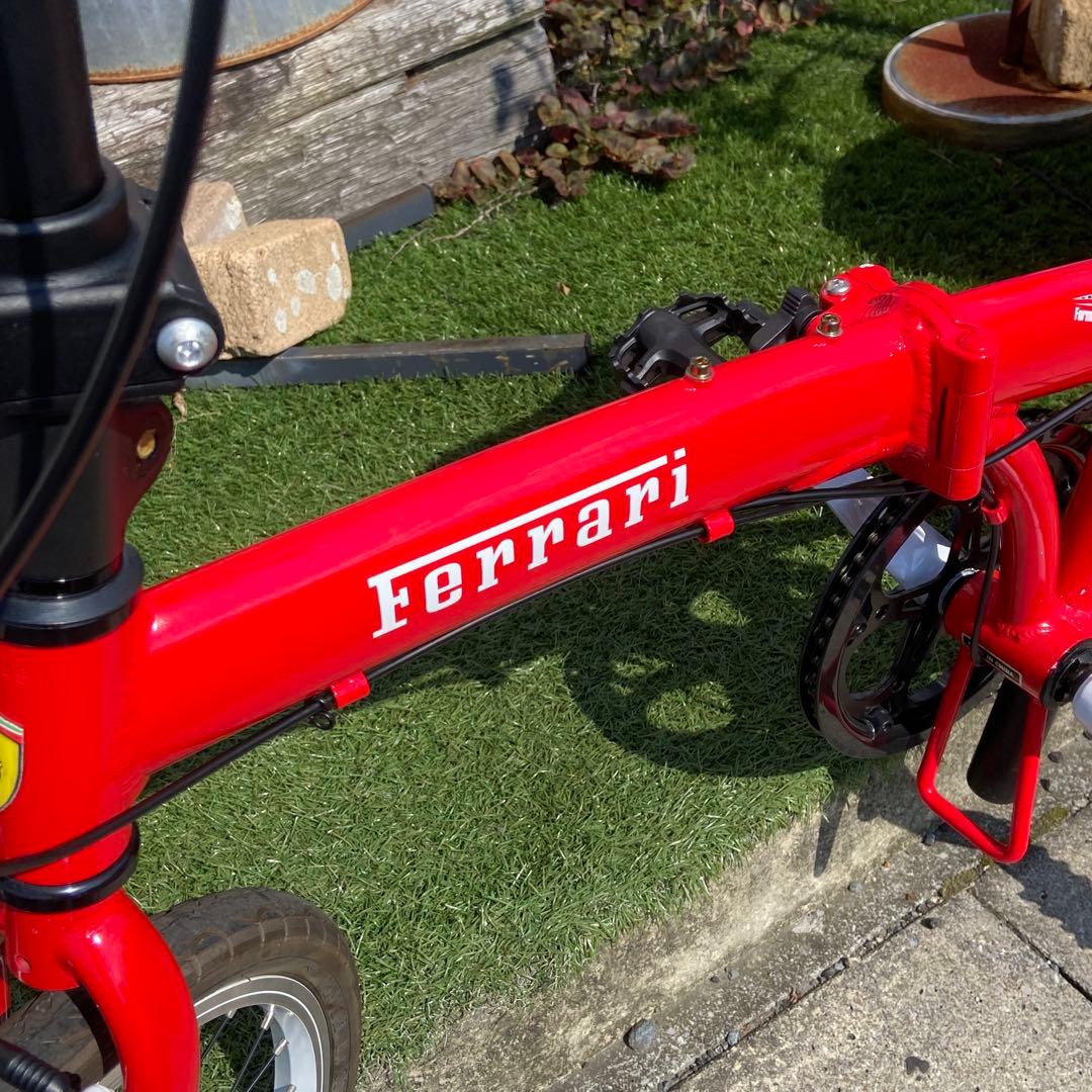美品⭐️フェラーリ　折りたたみ自転車　20インチ　レッド