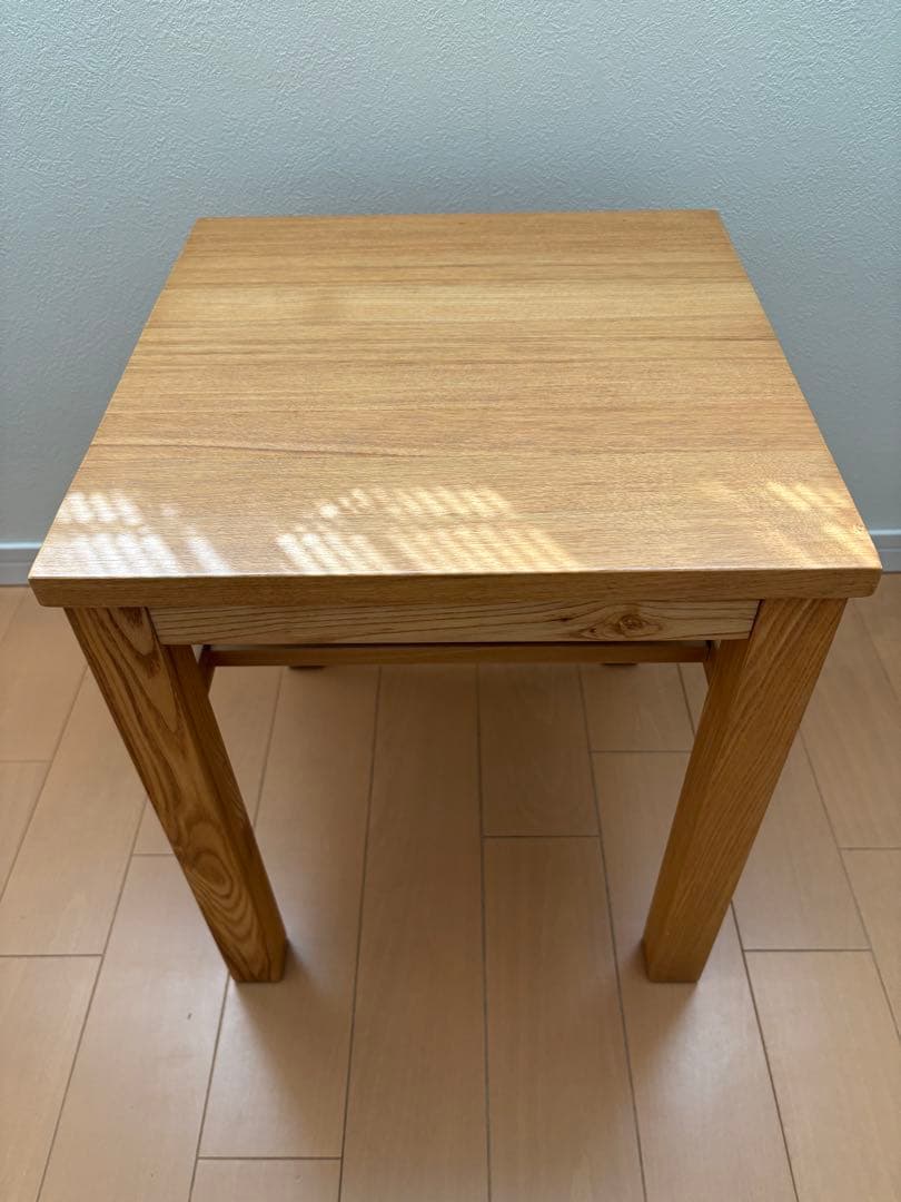 無印良品 木製サイドテーブルベンチ　タモ材　廃盤品