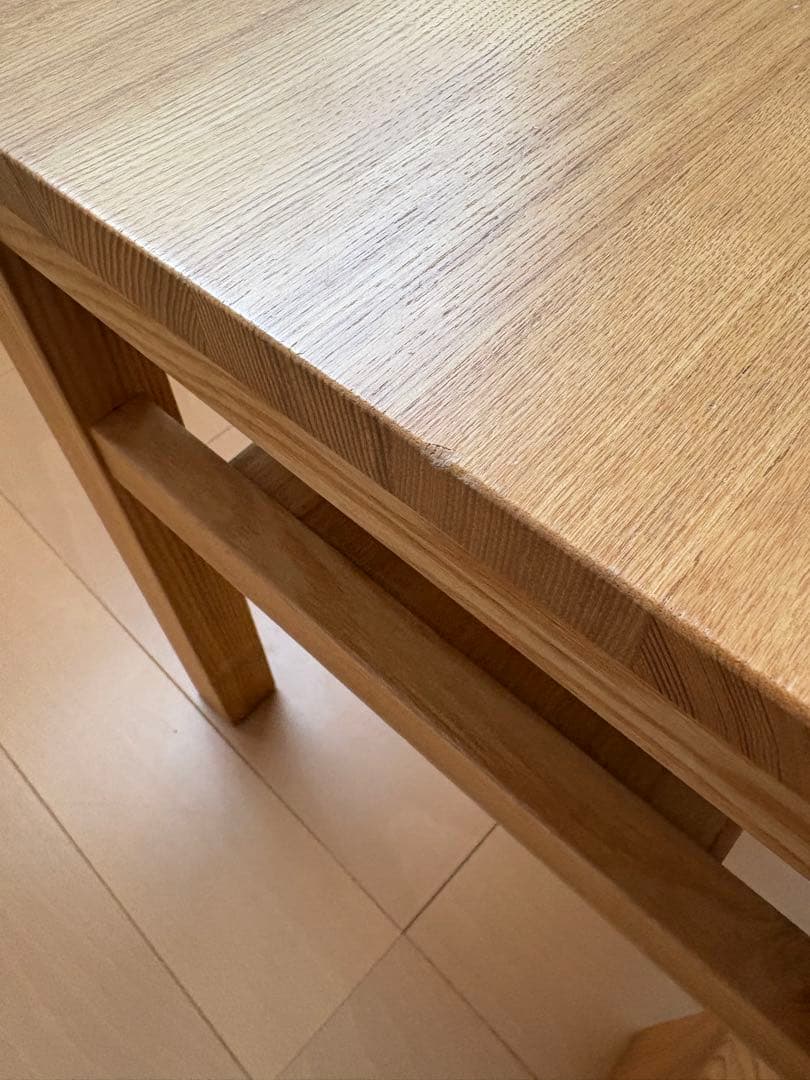 無印良品 木製サイドテーブルベンチ　タモ材　廃盤品