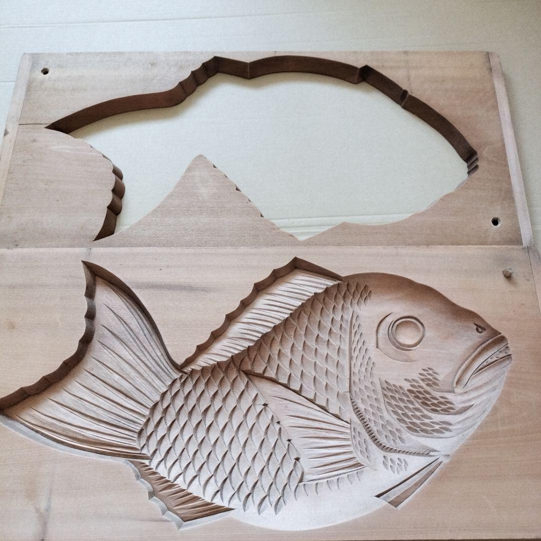 和菓子木型　鯛　一尺八寸