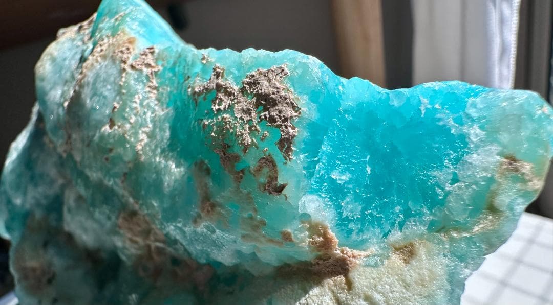 1185g ブルーアラゴナイト 原石 クラスター アフガニスタン産