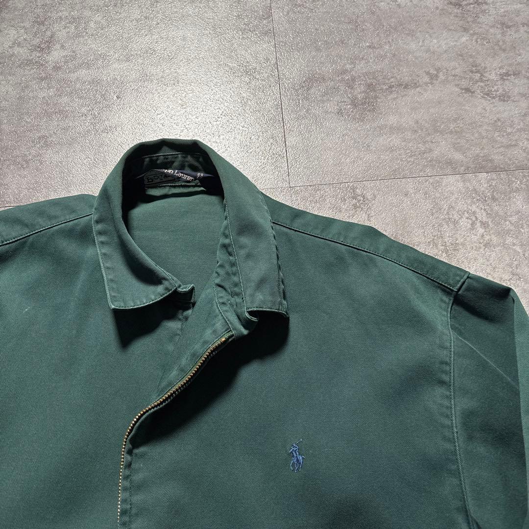 極上 80s 三角タグ ラルフローレン スウィングトップ 青ポニー 短丈 M