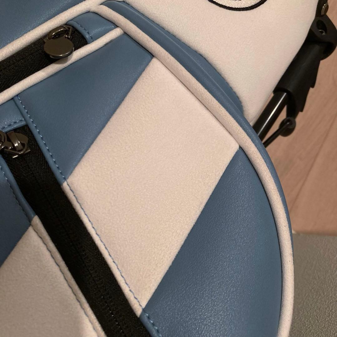 CPGゴルフ　ミニマルPU キャディーバッグ　With RC スタンド式　ブルー