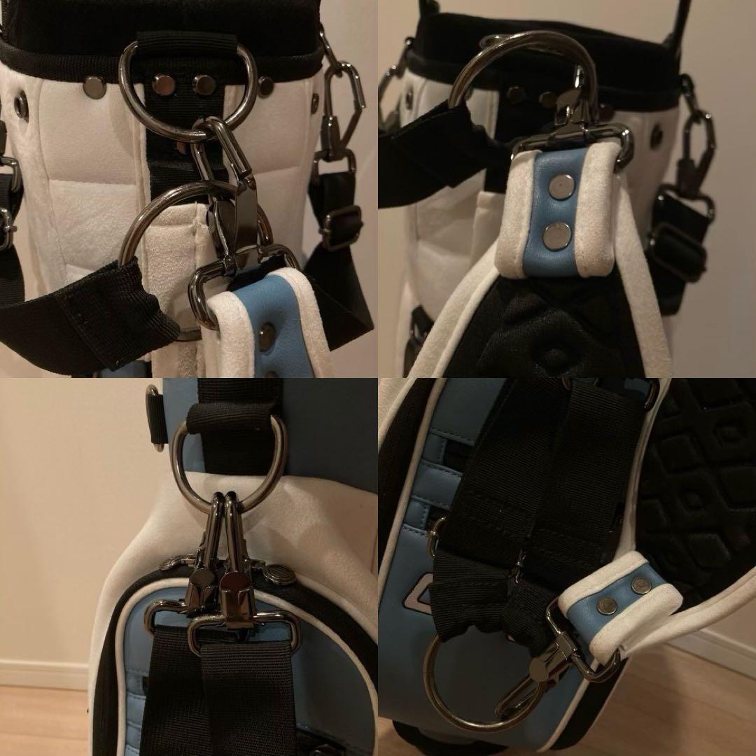 CPGゴルフ　ミニマルPU キャディーバッグ　With RC スタンド式　ブルー