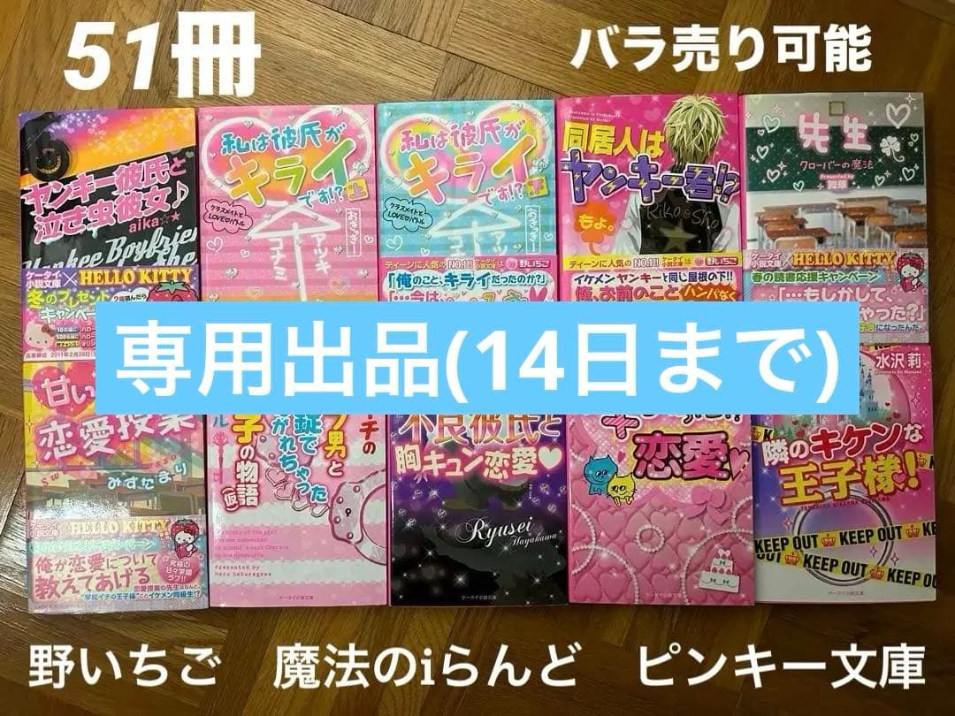 ケータイ小説 51冊 野いちご 魔法のiらんど ピンキー文庫 携帯小説