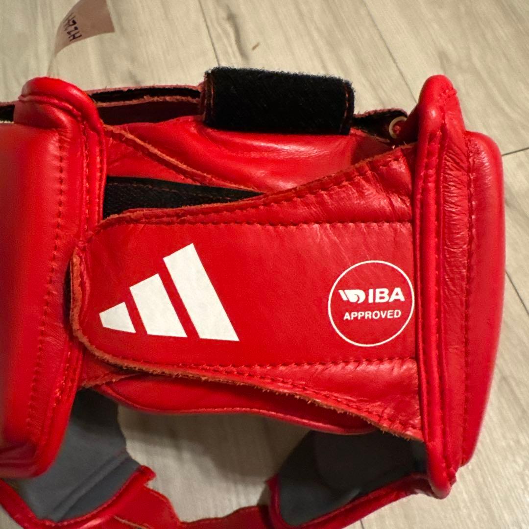 adidas 赤 ヘッドギア サイズSボクシングJABF公認シール付