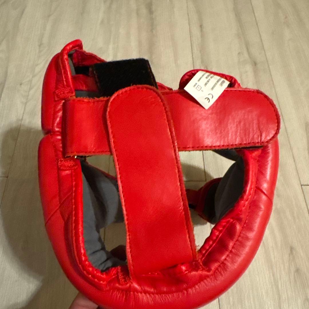 adidas 赤 ヘッドギア サイズSボクシングJABF公認シール付