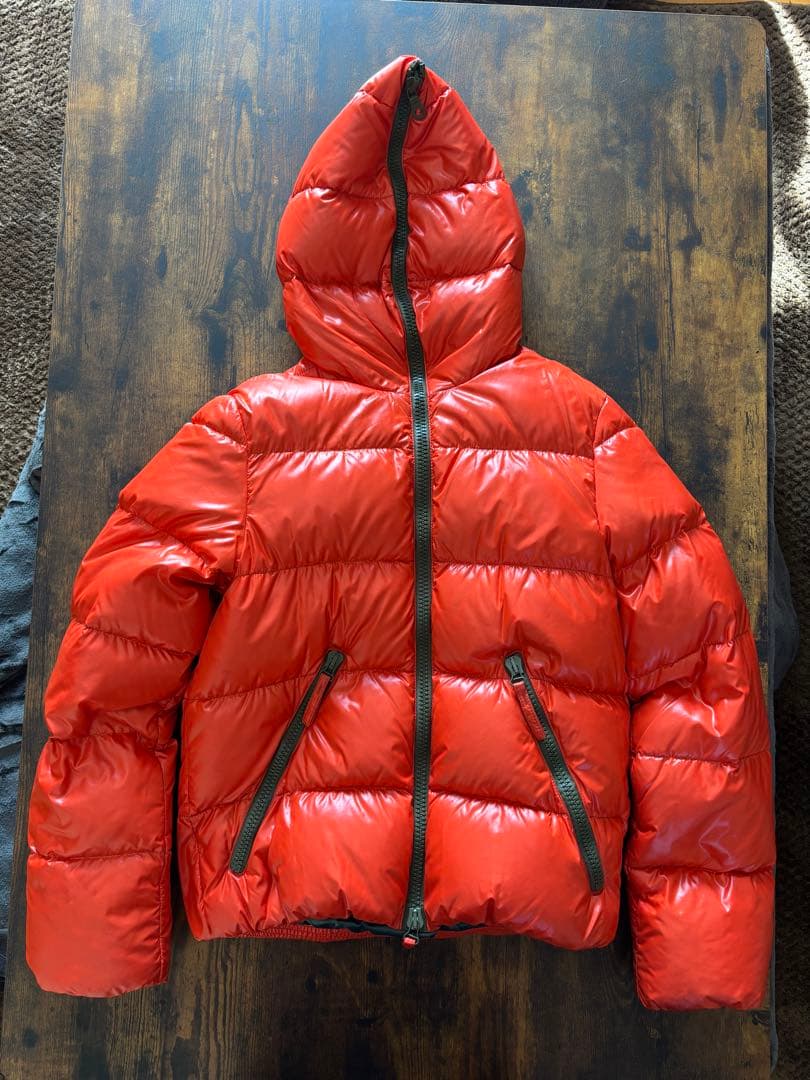 DUVETICA 44 ダウンジャケット フード付きオレンジ