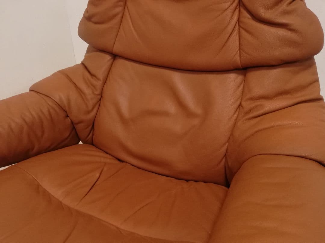 美品 EKORNES ストレスレスチェア レノ（M）キャメルレザー オットマン別