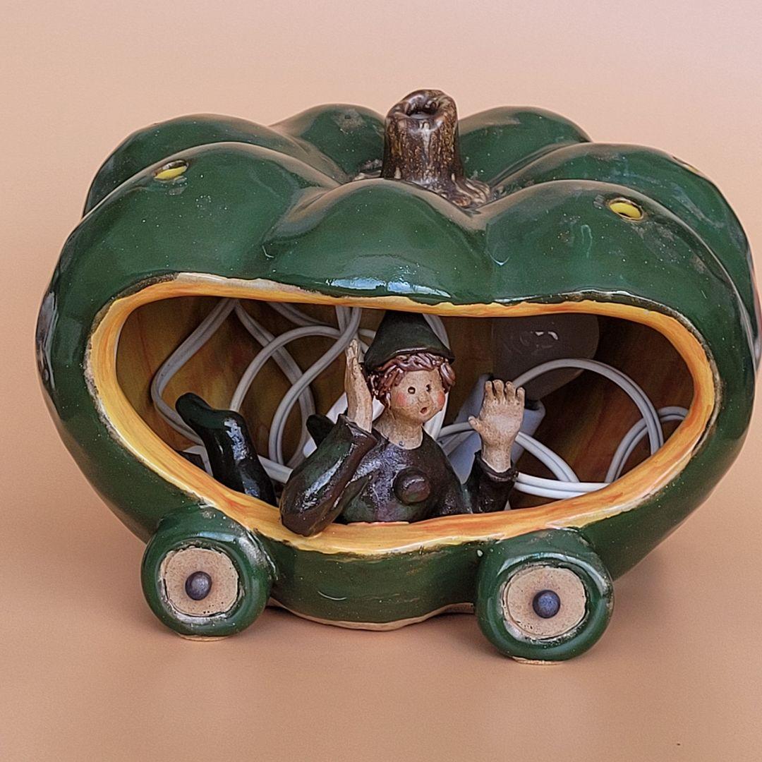 超レアもの明和陶芸の置物＆照明、アンティーク