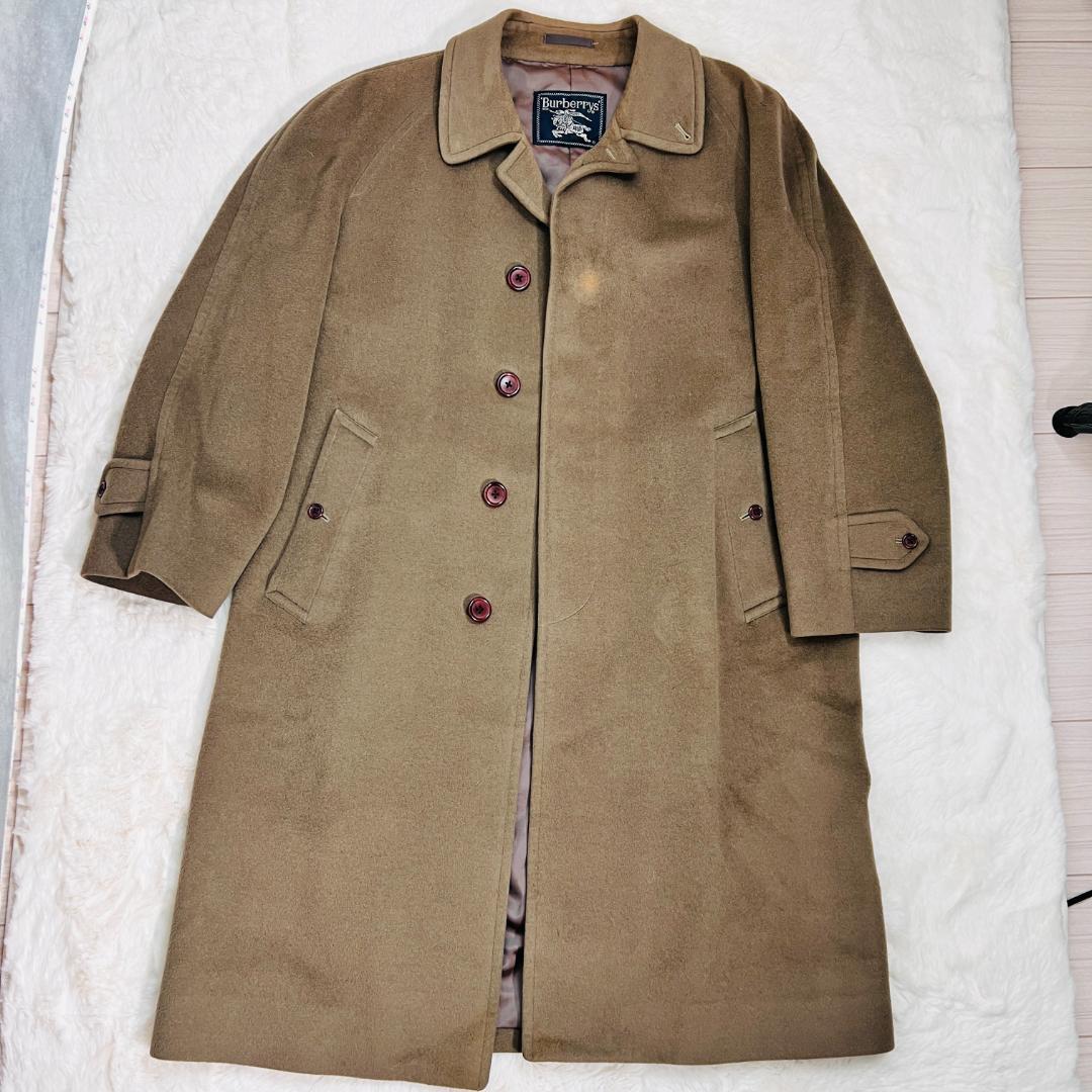 バーバリー】ステンカラーコート カシミア M 着丈102 ブラウン