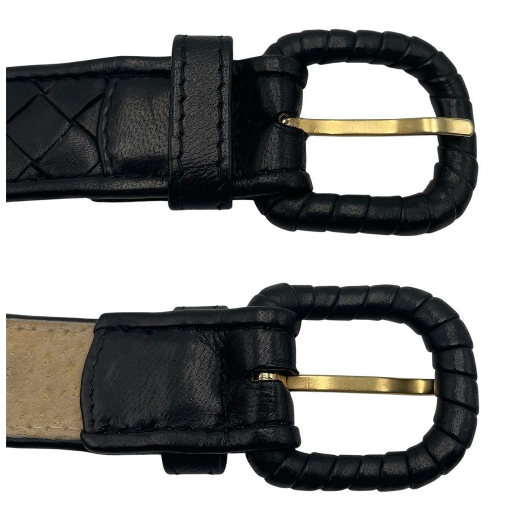 美品✨ボッテガヴェネタ ベルト イントレチャート レザー 本革 ゴールド金具