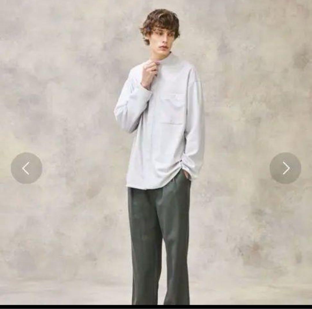 美品 PUBLIC TOKYO スラックス 含浸ウールギャバジン グレー メンズ