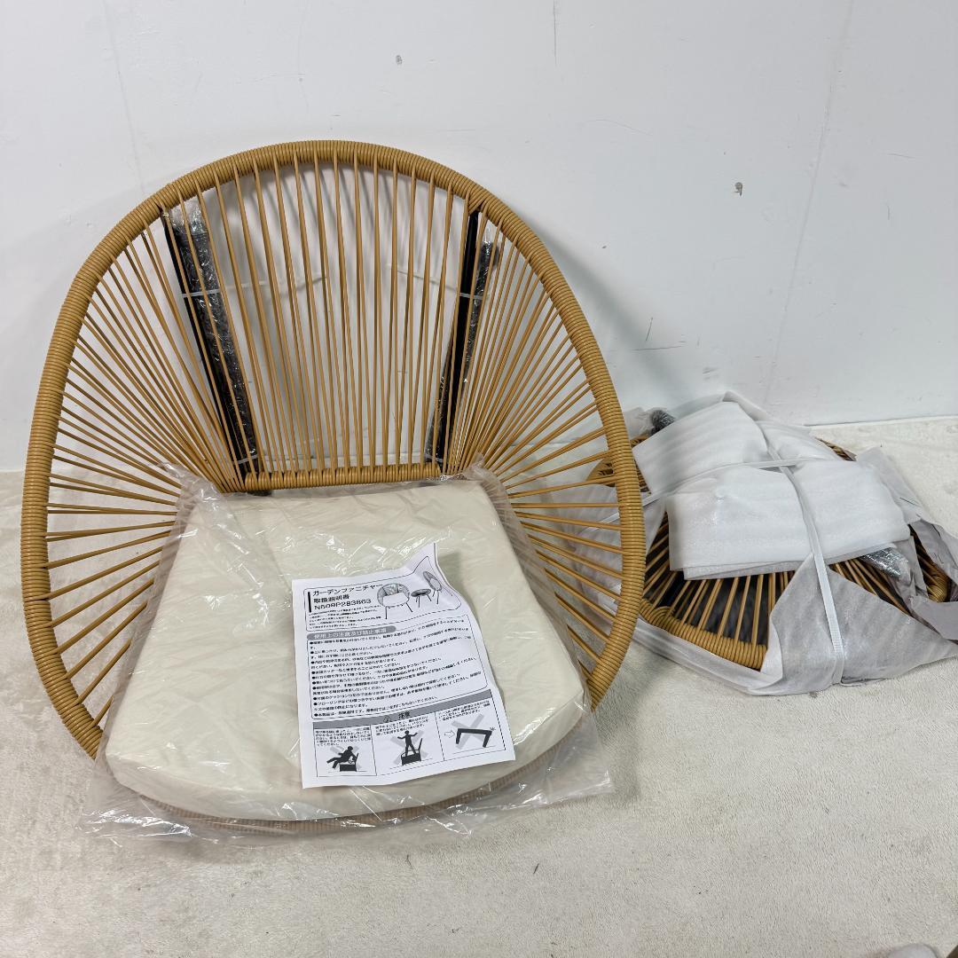 新品　ガーデンファニチャー テーブル 2点セット1430-200