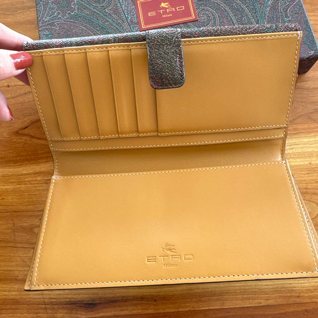 正規極美品】ETRO エトロ ラウンドファスナー長財布 箱・保存袋付き