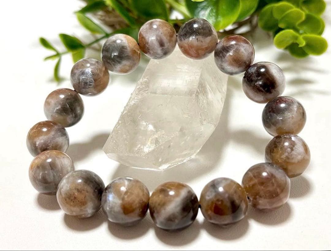 蒼衣　黄昏に瞬く光の邂逅　トワイライトブラックサンムーンストーンのブレス