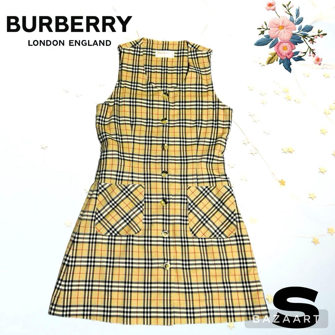 Burberrys バーバリー ノバチェック ノースリーブワンピース ロング丈
