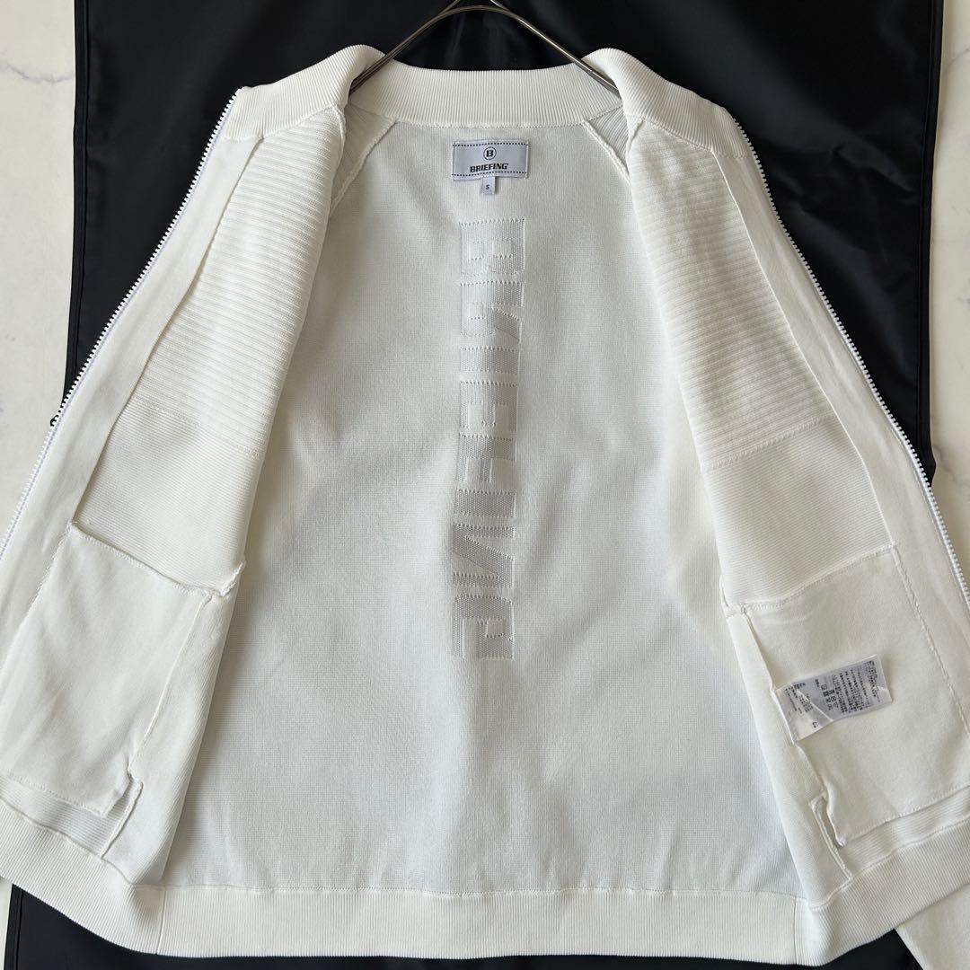 ブリーフィング 2025年モデル ジップアップブルゾン ホワイト レザーロゴ