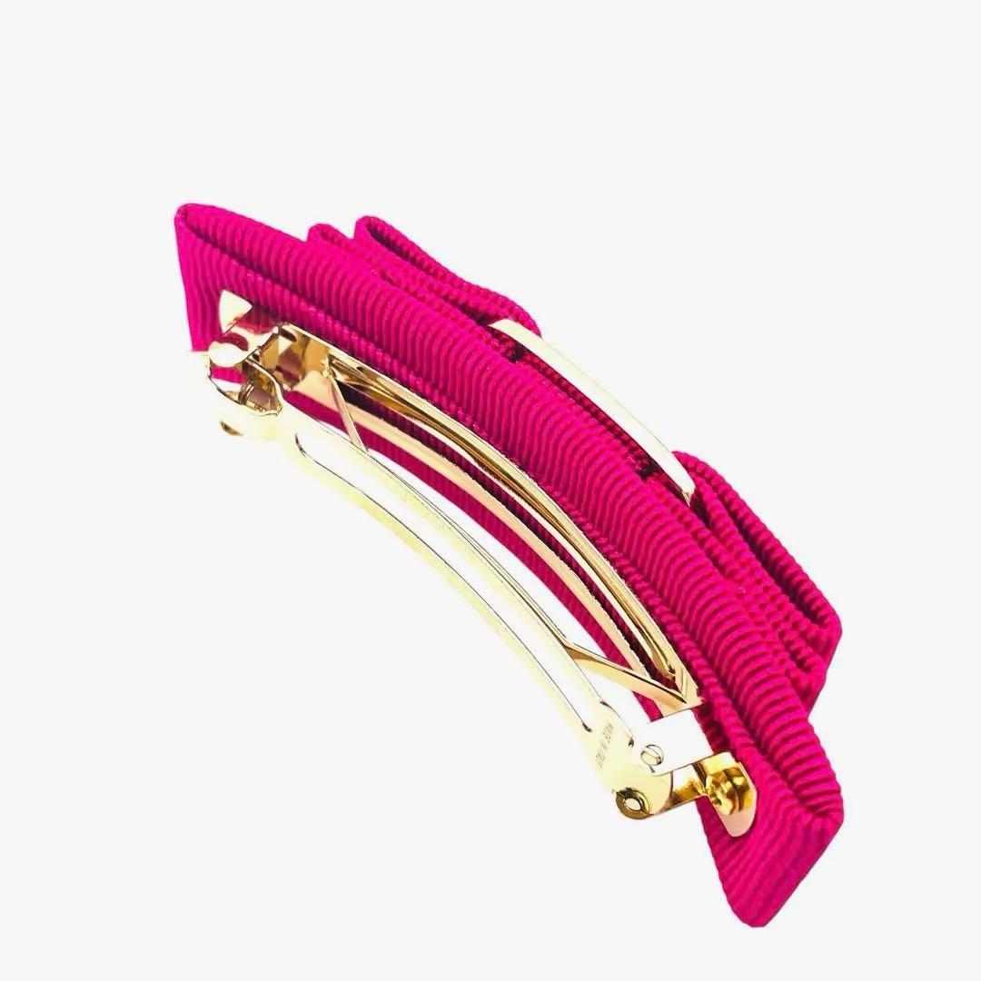 【極美品・箱付】サルヴァトーレ フェラガモ ヴァラリボン バレッタホットピンク