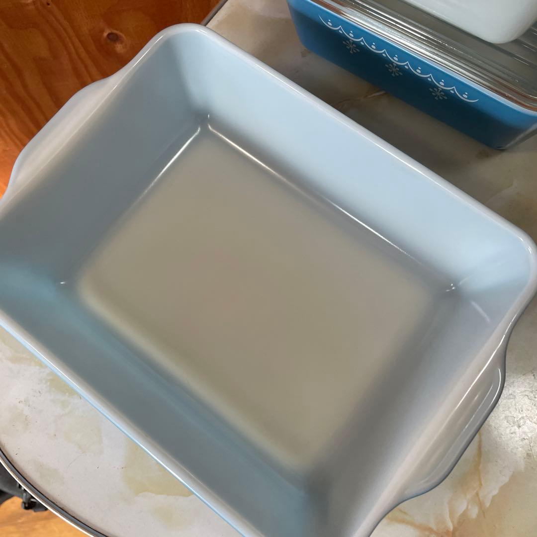 オールドパイレックス　リフ　リフリジレーター　スノーフレーク3点セット