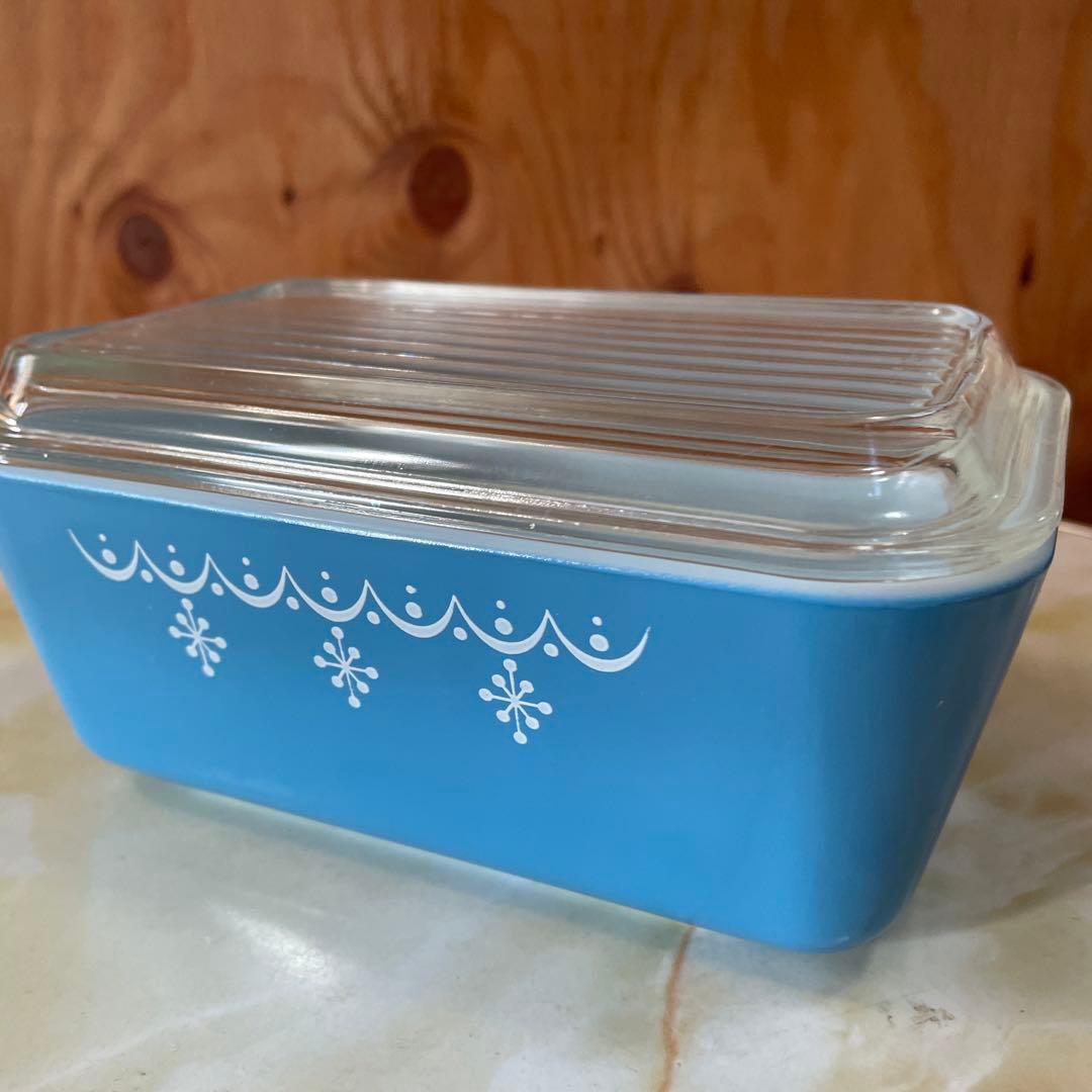 オールドパイレックス　リフ　リフリジレーター　スノーフレーク3点セット